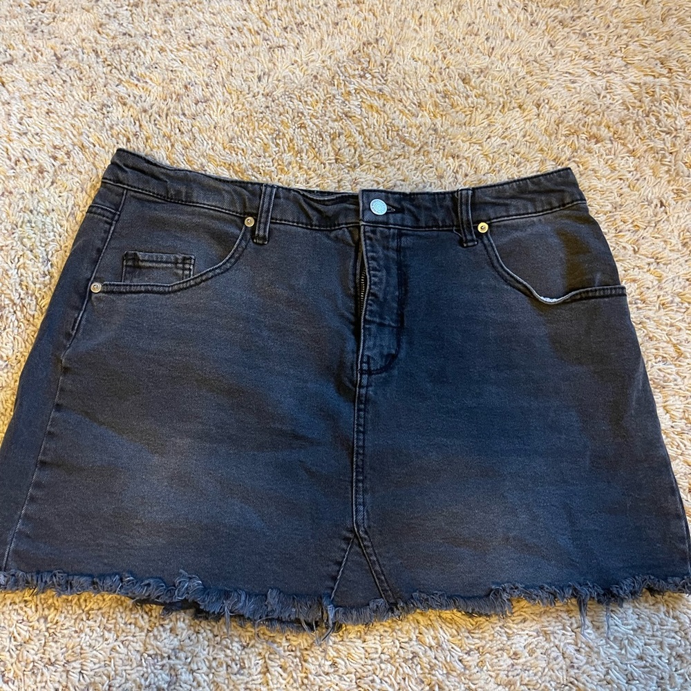 Black Jean Skirt